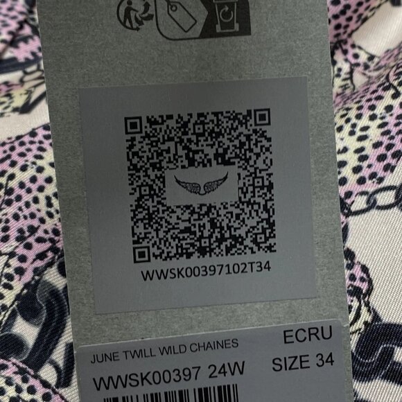 Zadig & Voltaire Women’s June Silk Midi Skirt – Ecru – Size 34/US 2 - Picture 9 of 9